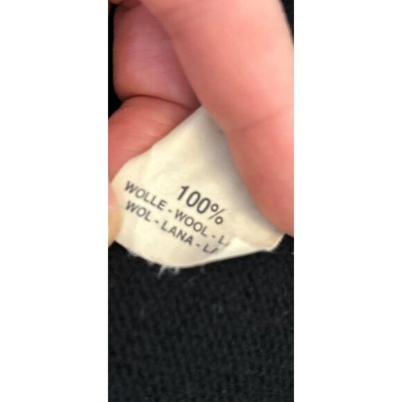 Equipaggiamenti Made In Italy Black & Gray Wool Sweater Half-Zip Ribbed Trim - M - Picture 4 of 11